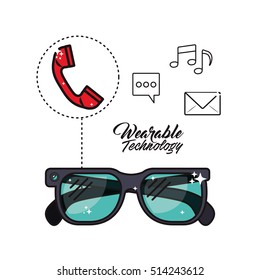 wearable technology smart glasses icon image 