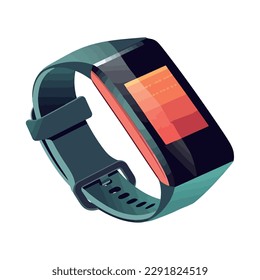 wearable technology smart watch icon isolated