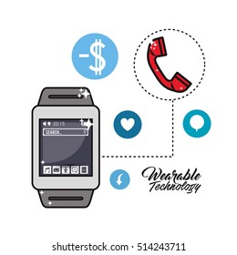 wearable technology smartwatch icon image 