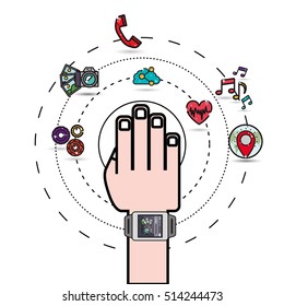 wearable technology smartwatch icon image 