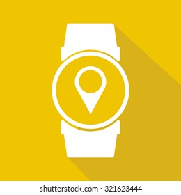 wearable technology vector over color background