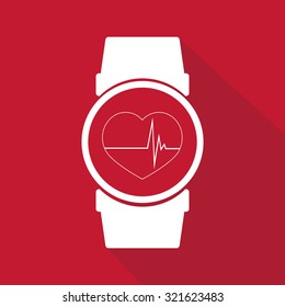wearable technology vector over color background