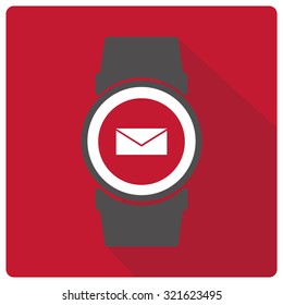 wearable technology vector over color background