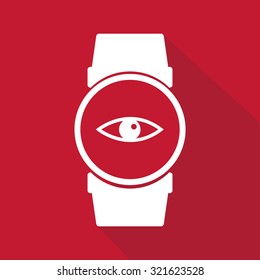 wearable technology vector over color background