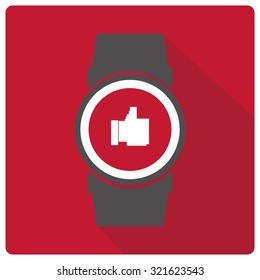 wearable technology vector over color background