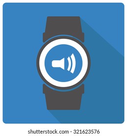 wearable technology vector over color background