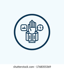 Wearable Watch icon. Simple element from digital healthcare collection. Filled Wearable Watch icon for templates, infographics and more
