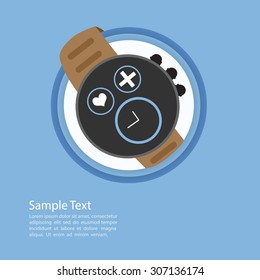wearable wristwatch template vector/illustration eps10.