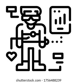 Wearables Health and Innovation Outline icon. Medical Technology Concept.