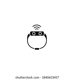 Wearables icon. Internet of things icon. Simple, flat, black, glyph.