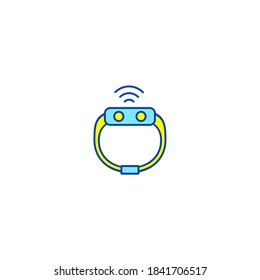 Wearables icon. Internet of things icon. Simple, flat, outline, color.