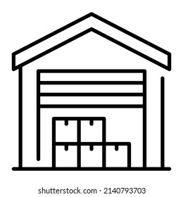 Wearhouse building vector illustration isolated on white background. Architecture business concept.