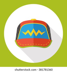 wearing hat flat icon