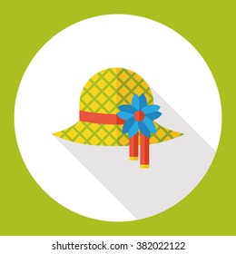 wearing hat flat icon