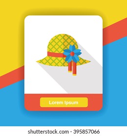 wearing hat flat icon