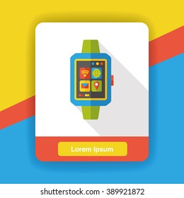 wearing i-watch flat icon