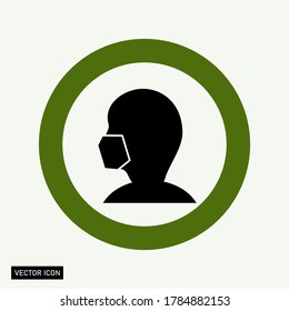 
usando un icono de máscara. mantenerse alejado de los virus.