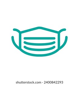 Wearing mask symbol icon vector