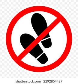 wearing shoes and sandals are prohibited from entering