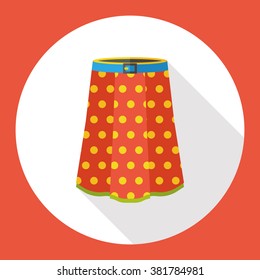 wearing skirt flat icon