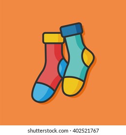 wearing socks vector icon