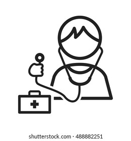 Wearing Stethoscope