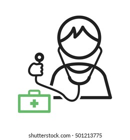Wearing Stethoscope