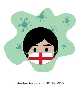 Wearing a surgical mask to prevent germs