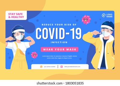 wearing your mask banner concept