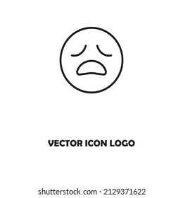 weary face emoji vector icon