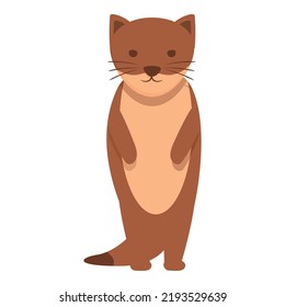 Weasel animal icon cartoon vector. Cute domestic. Mammal pet