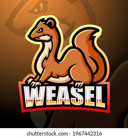 Weasel esport logo mascot design