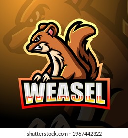 Weasel esport logo mascot design