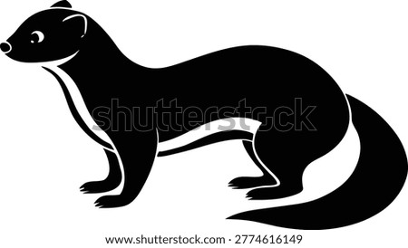 Weasel ferret stoat mammal vector illustration Foto d'archivio © 