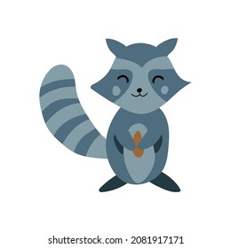 weasel flat illustration for your design poster