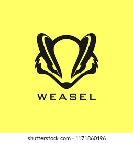 Weasel head logo design