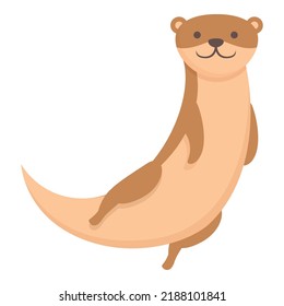 Weasel icon cartoon vector. Cute animal. Marten otter