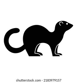 Weasel icon vector design template.