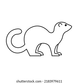 Weasel icon vector design template.