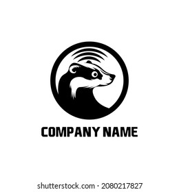 Weasel logo and signal illustration design, this logo is suitable for use in cafe entrepreneurs.