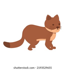 Weasel mammal icon cartoon vector. Carnivore animal. Cute pet