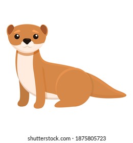 Weasel mink icon. Cartoon of weasel mink vector icon for web design isolated on white background