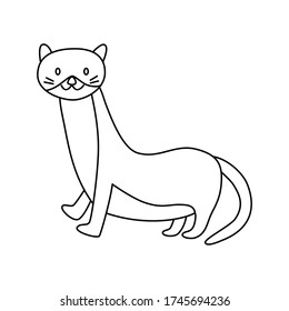 weasel outline picture for coloring 