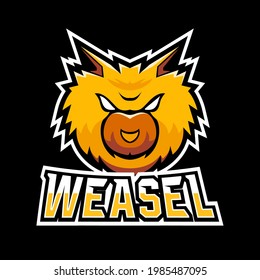 Weasel sport or esport gaming mascot logo template, for your team