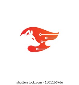 weasel wolf logo design template inspiration, vector illustration