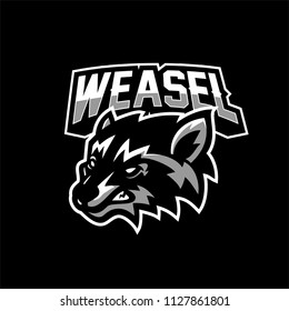 weasel/civet/badger esport gaming mascot logo template