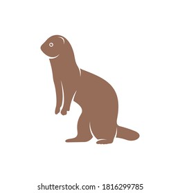 Weasel/mustela nivalis vector illustration ,simple and creative design