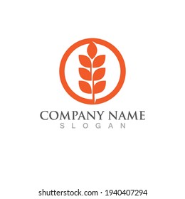 weat rice logo and symbol food
