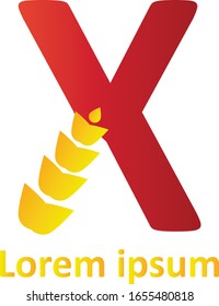 Design der X-Logo-Vektorillustration abspielen