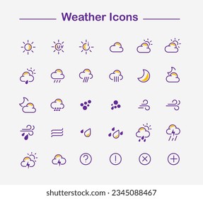 weathe icons flat vector design